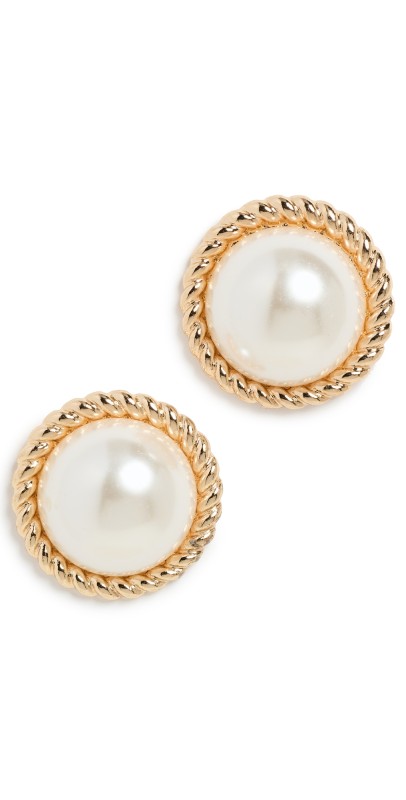 SHASHI Pearl Cluster Studs Gold/Pearl