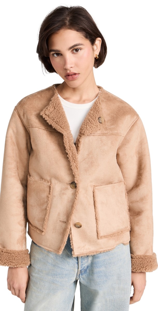 XIRENA Thayer Suede Jacket Driftwood