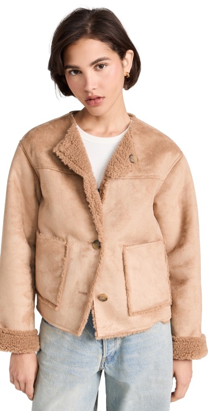 XIRENA Thayer Suede Jacket Driftwood