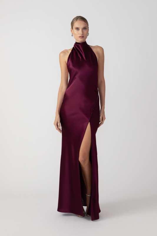 Penelope Backless Satin Gown