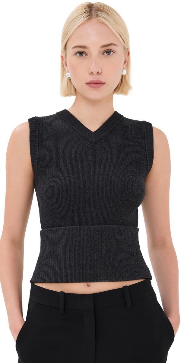 Proenza Schouler Cruz Vest Charcoal