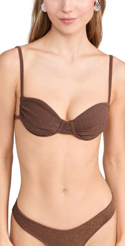 Lioness Lucky Bikini Top Chocolate Shimmer