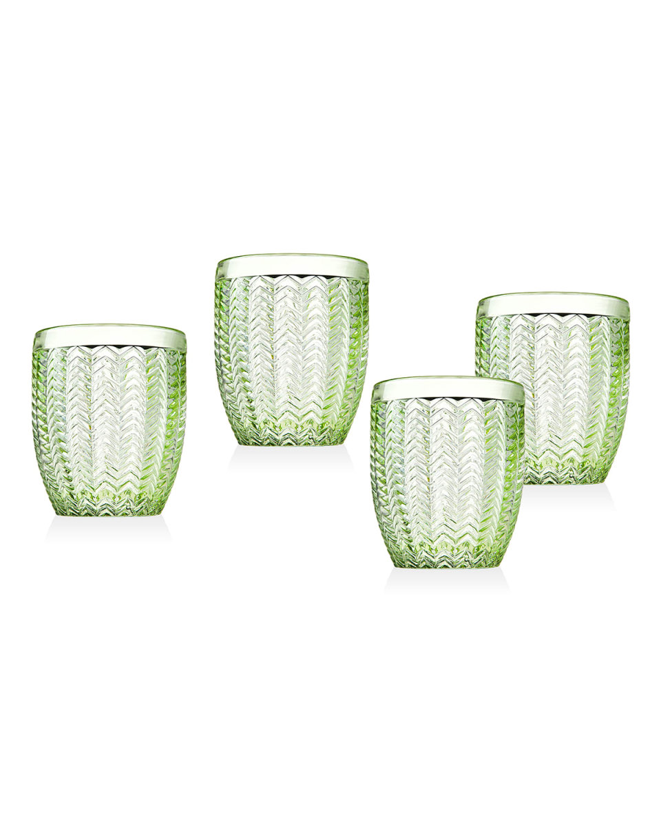 Twill Double Old-Fashioned Glasses, Set of 4