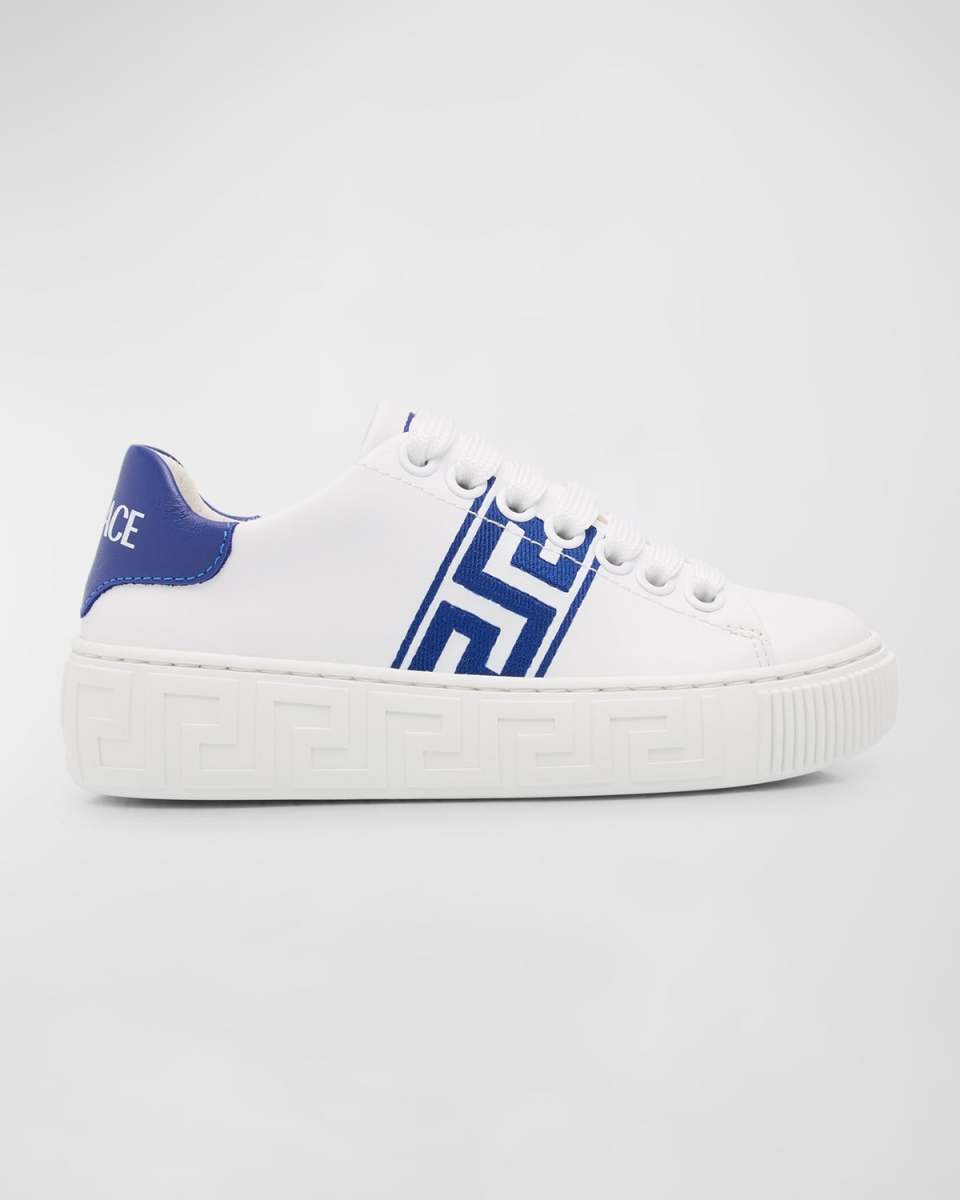 Boy's La Greca Bicolor Low-Top Sneakers, Kids