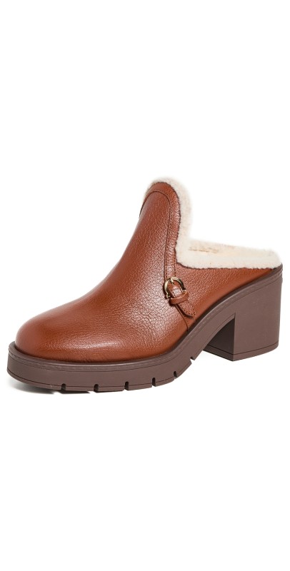 FERRAGAMO 55mm Saura Clogs Cappuccino