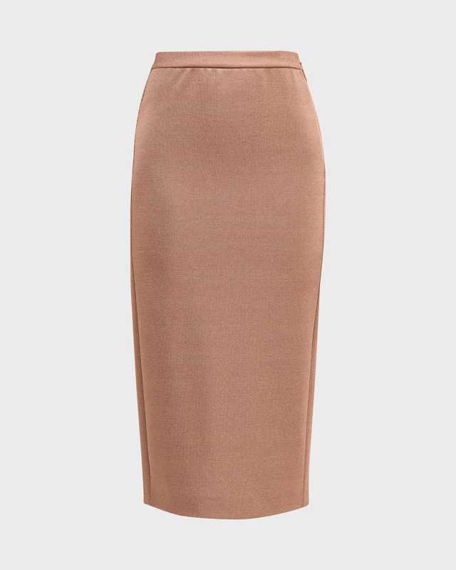 Lurex Bonded Jersey Pencil Skirt