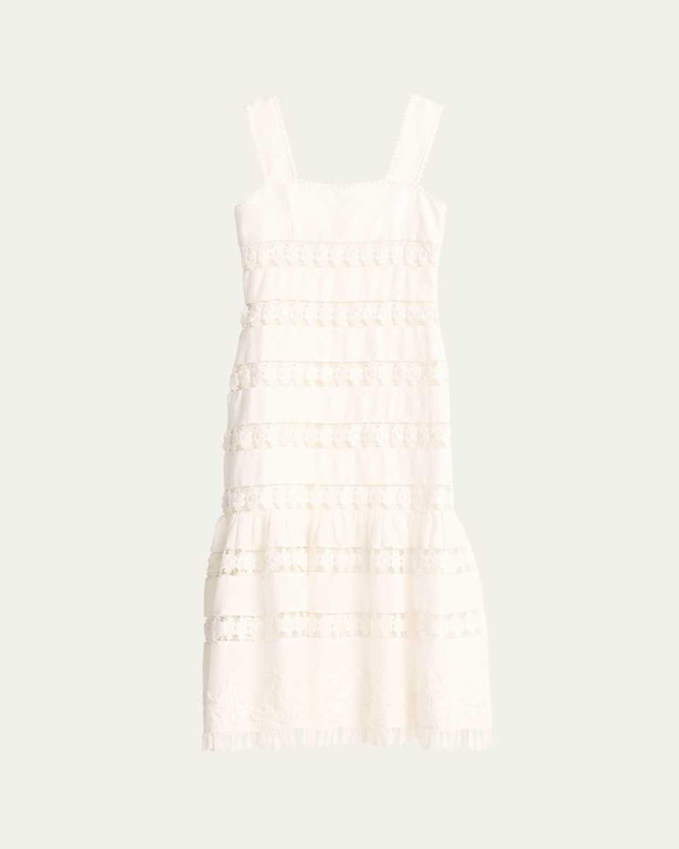 Pop Trimmed Midi Dress