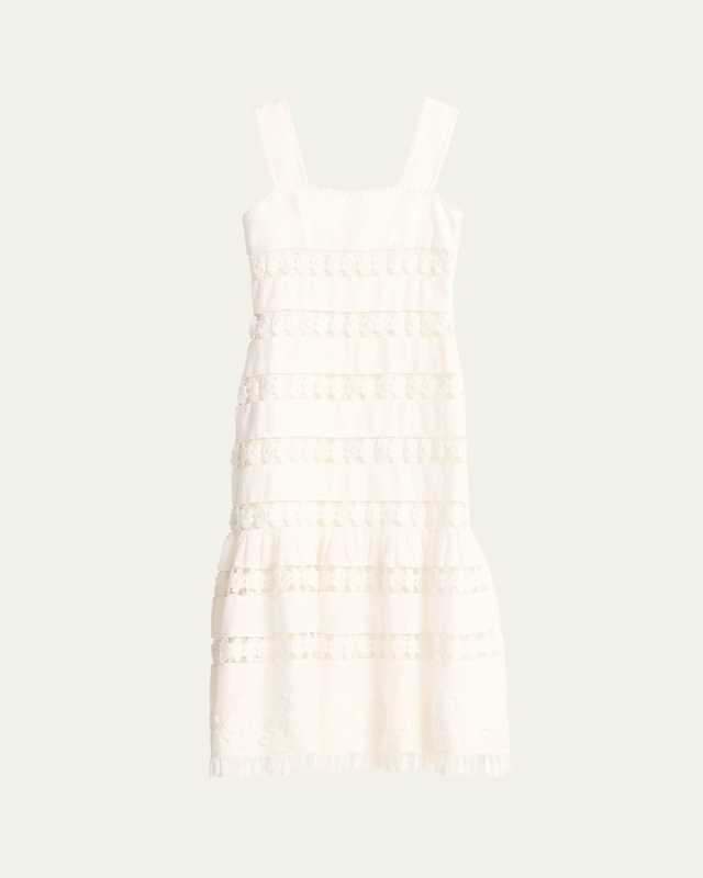 Pop Trimmed Midi Dress