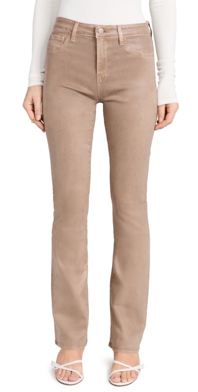 L'AGENCE Selma Sleek Baby Bootcut Jeans Rye Coated