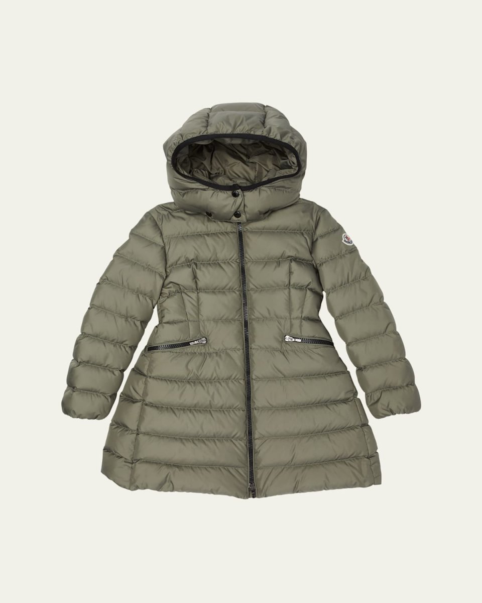 Girl's Charpal Cinched Waist Long Coat, Size 8-