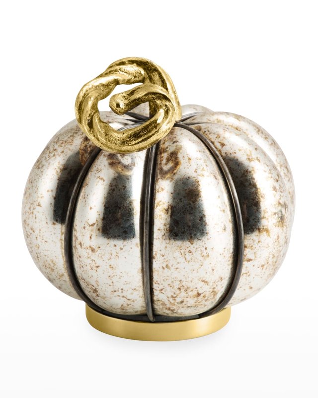 Glass Pumpkin Decor - Small