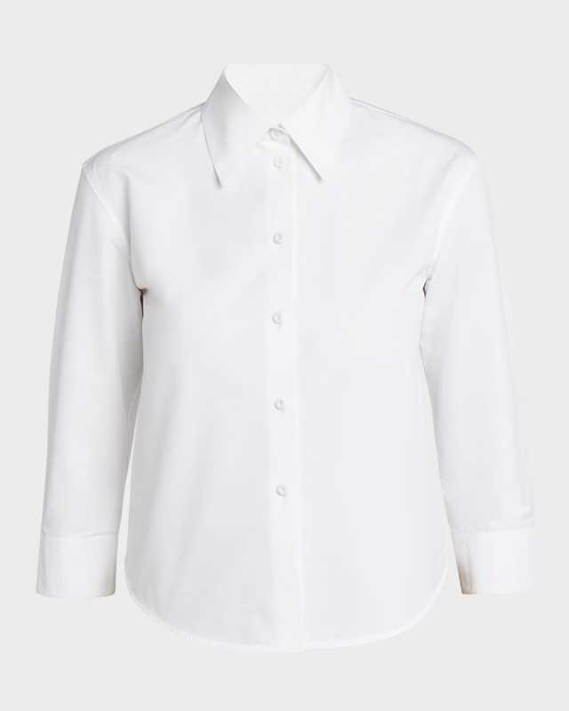 Bracelet-Sleeve Collared Shirt