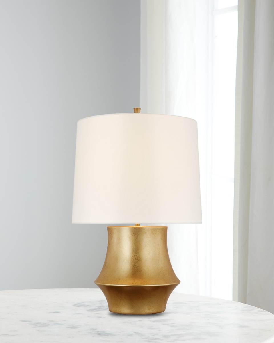 Lakmos Small Gild Table Lamp by AERIN - 19.5"