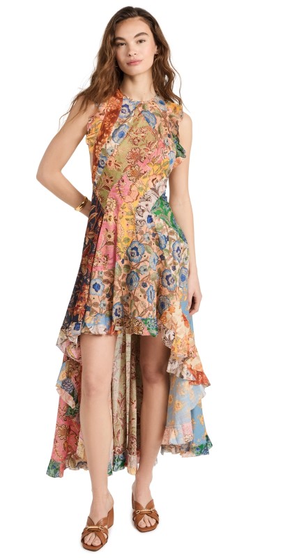 Zimmermann Junie Racer Back Midi Dress Spliced