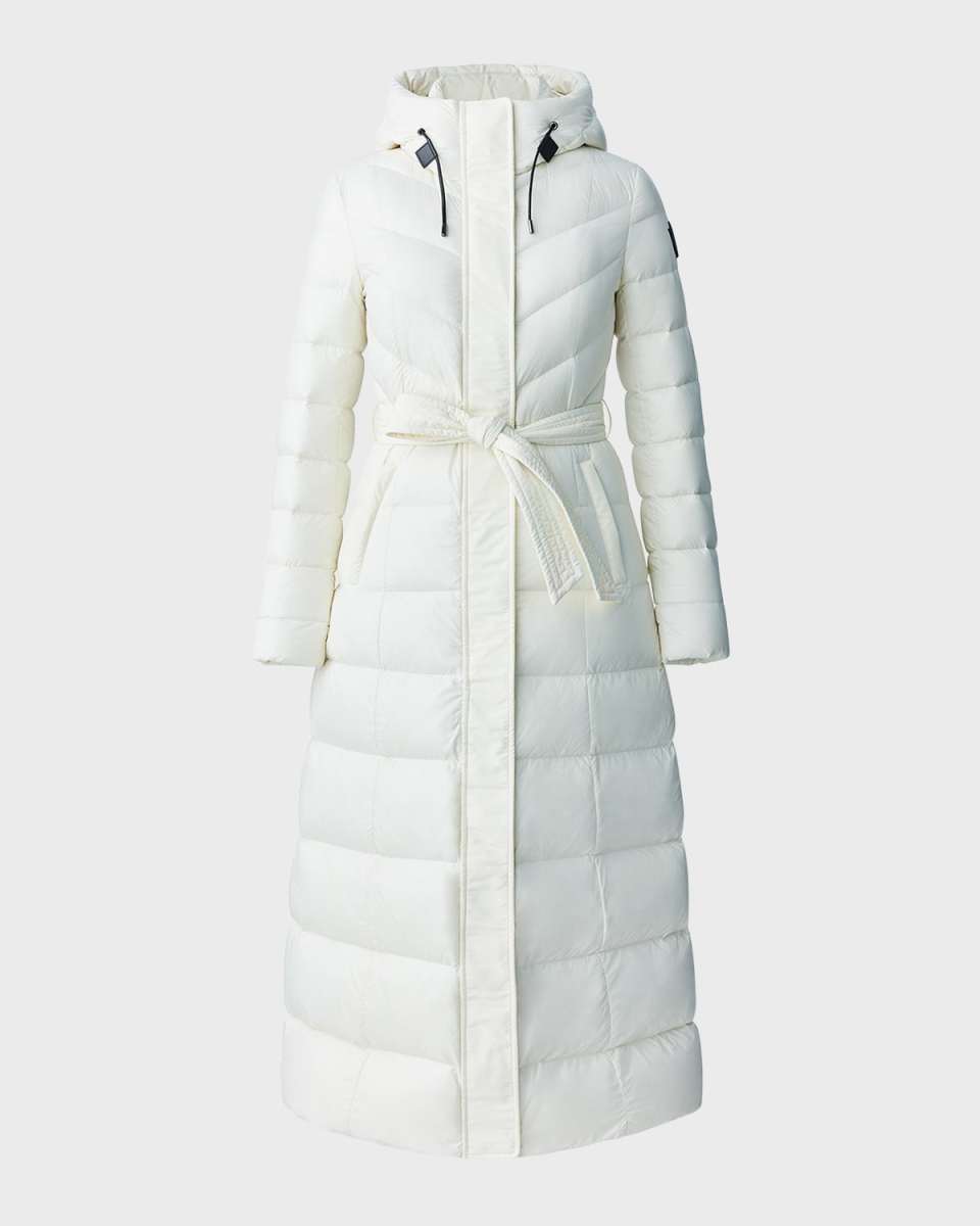 Calina Zip-Front A-Line Down Coat