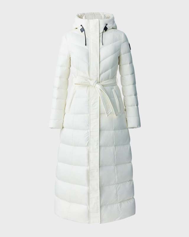 Calina Zip-Front A-Line Down Coat