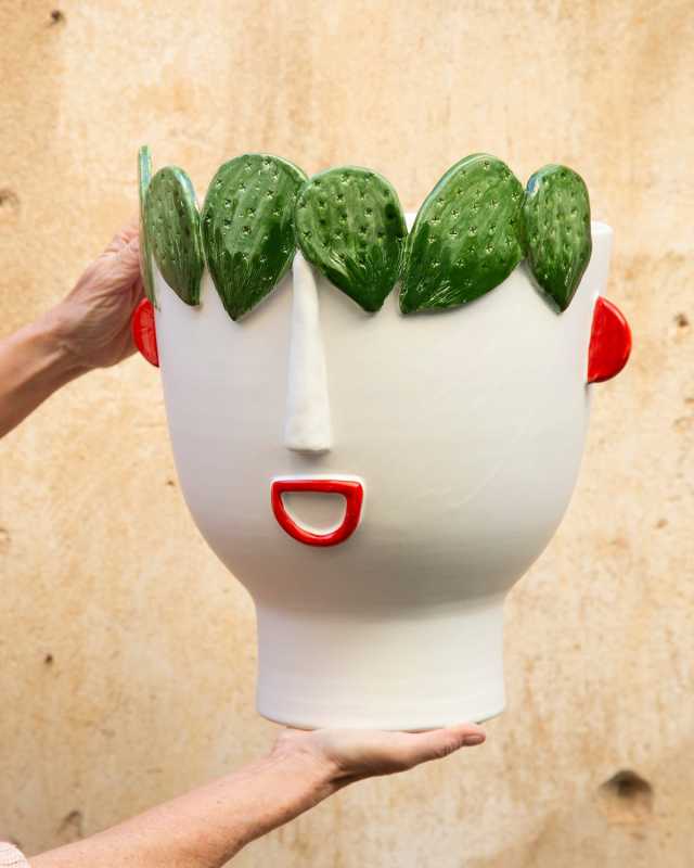 Carmelina Seller of Prickly Pears Big Head Vase