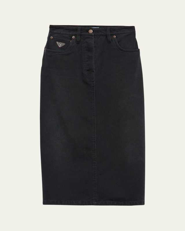 Denim Midi Skirt