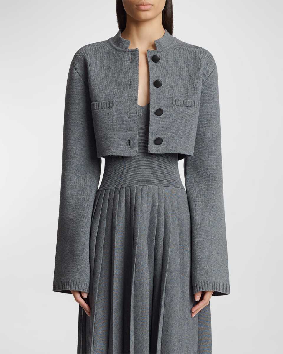 Ello Cropped Wool-Blend Jacket