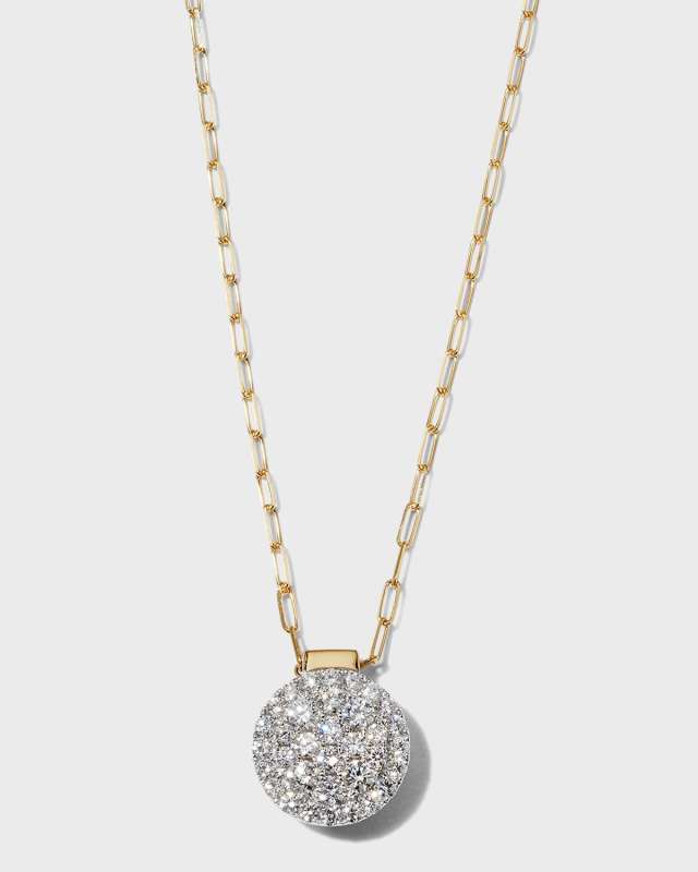 Medium 2 Round Firenze II Diamond Cluster Necklace