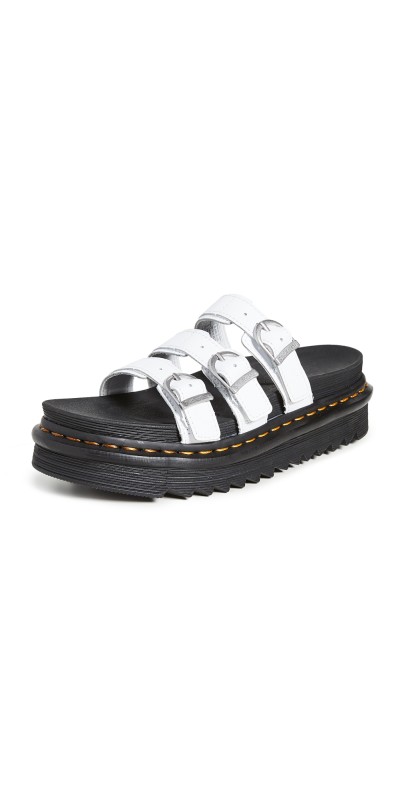 Dr. Martens Blaire Slide Sandals White Hydro