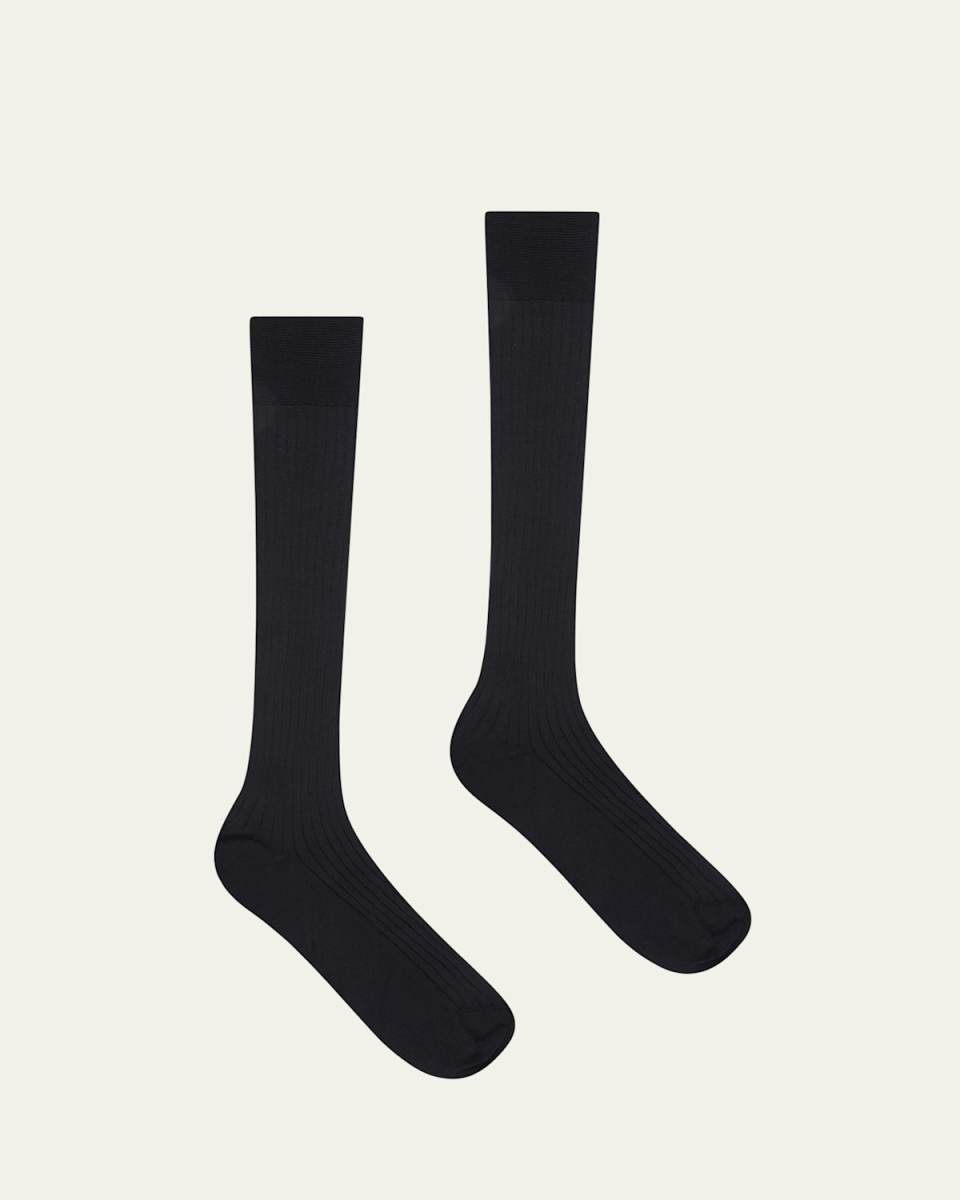 Cotton Rib Knee-High Socks