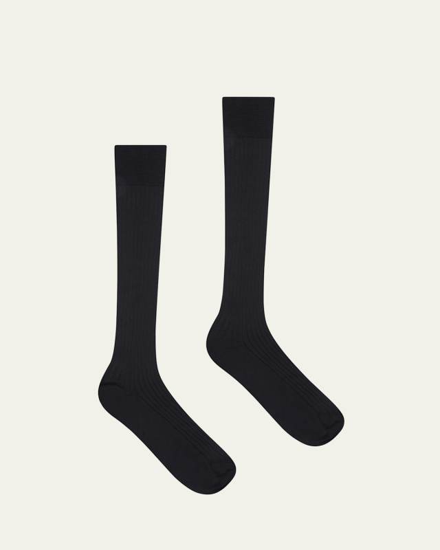 Cotton Rib Knee-High Socks