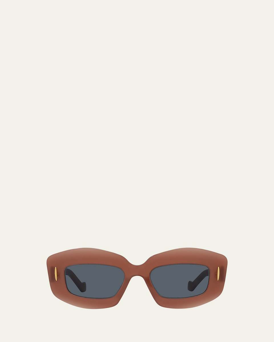 Silver Screen Chunky Acetate Rectangle Sunglasses