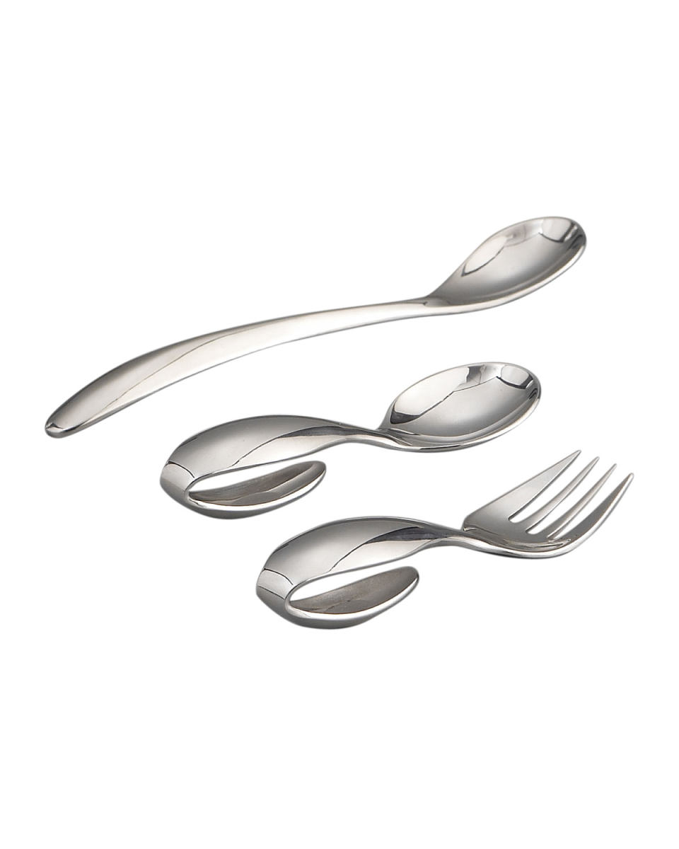 Classic Stainless Steel Three-Piece Feeding Set