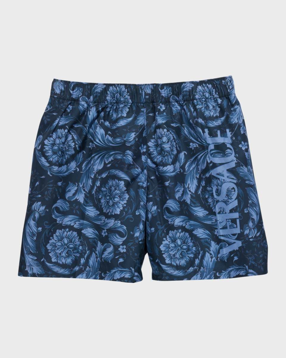 Boy's Barocco Swim Shorts, Size 8-