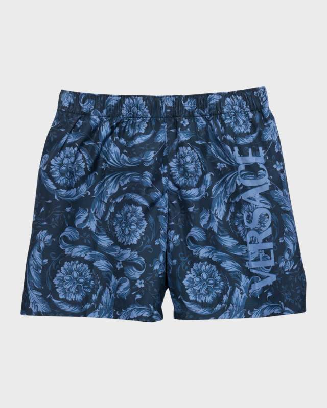 Boy's Barocco Swim Shorts, Size 8-