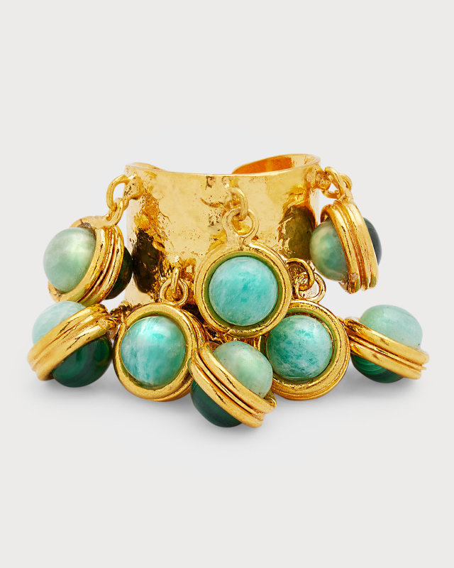 Malachite and Amazonite Candies Ring