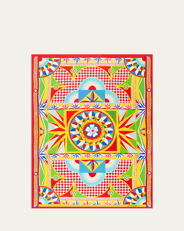 Carretto Silk-Wool Throw, 55" x 71"