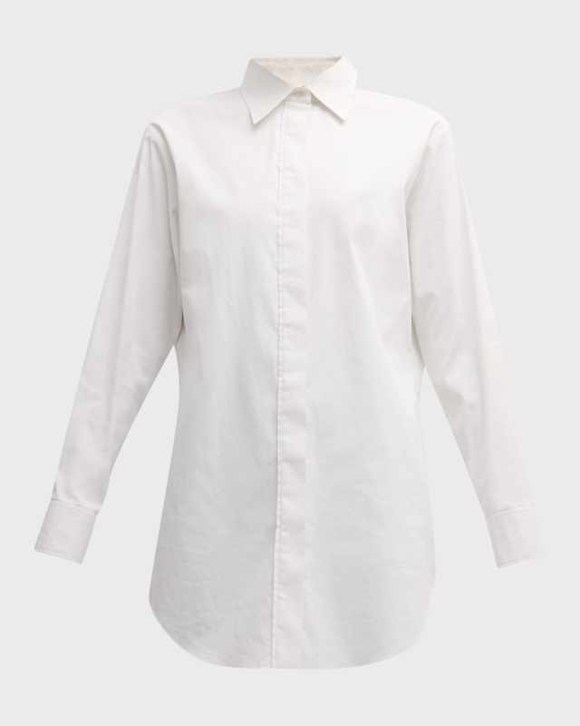 The Mira Boyfriend Button-Front with Split Back