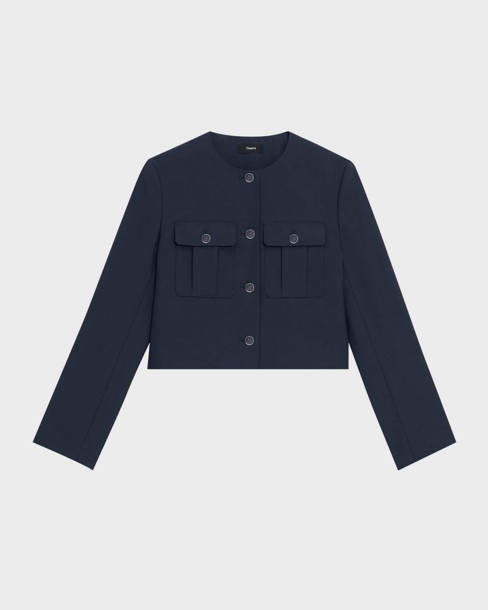Oxford Wool Short Military Jacket