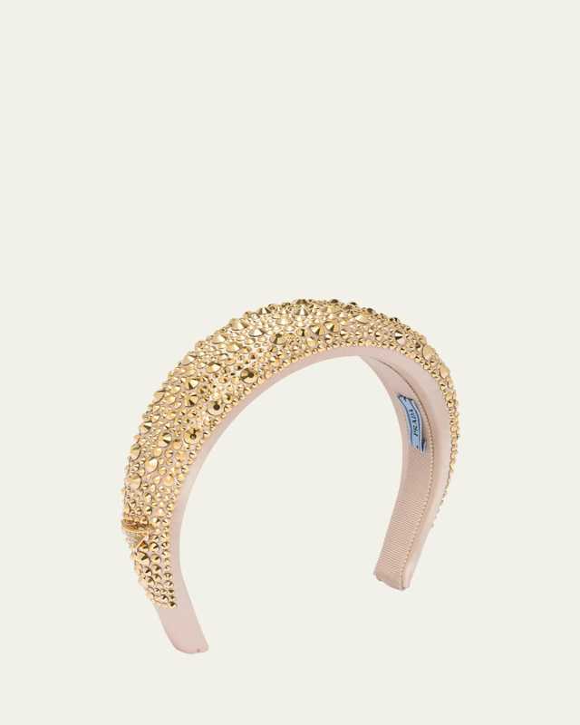 Crystal Embellished Satin Headband