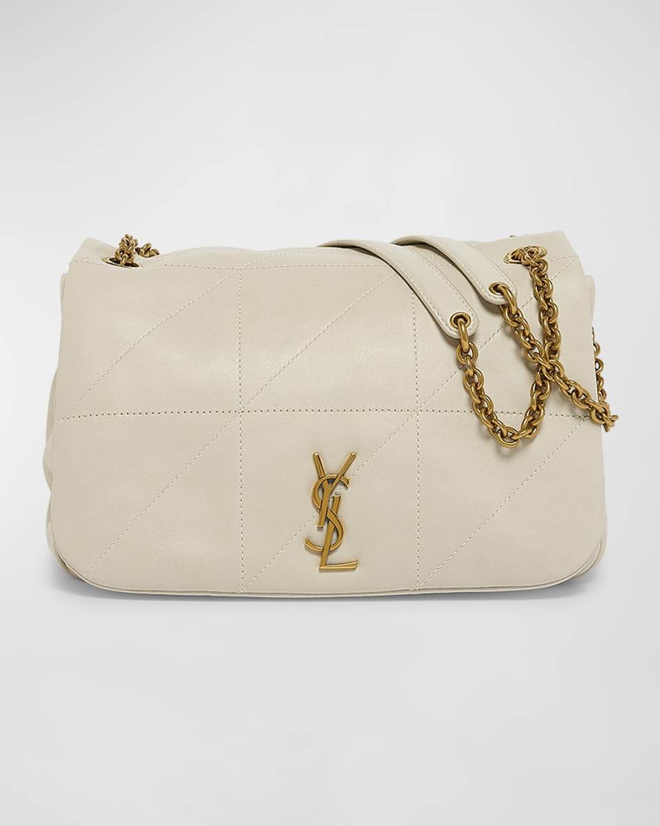 Jamie 4.3 Small YSL Shoulder Bag in Quilted Smooth Leather