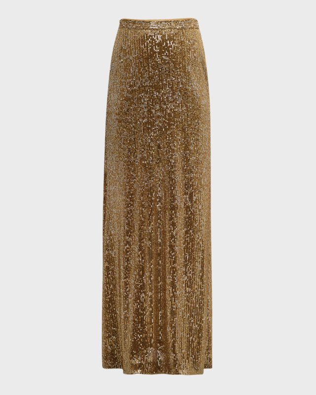 Long Sequined Skirt