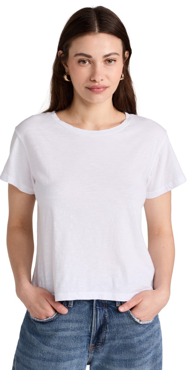 LNA Shaden Cotton Crew Tee White