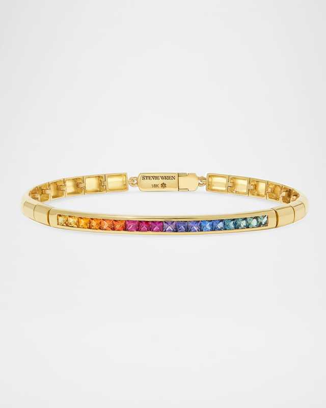 18K Yellow Gold L'Clat Sapphire Link Bracelet
