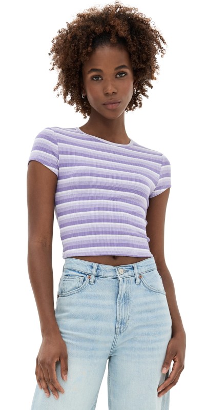 Reformation Muse Tee Blue Stripe