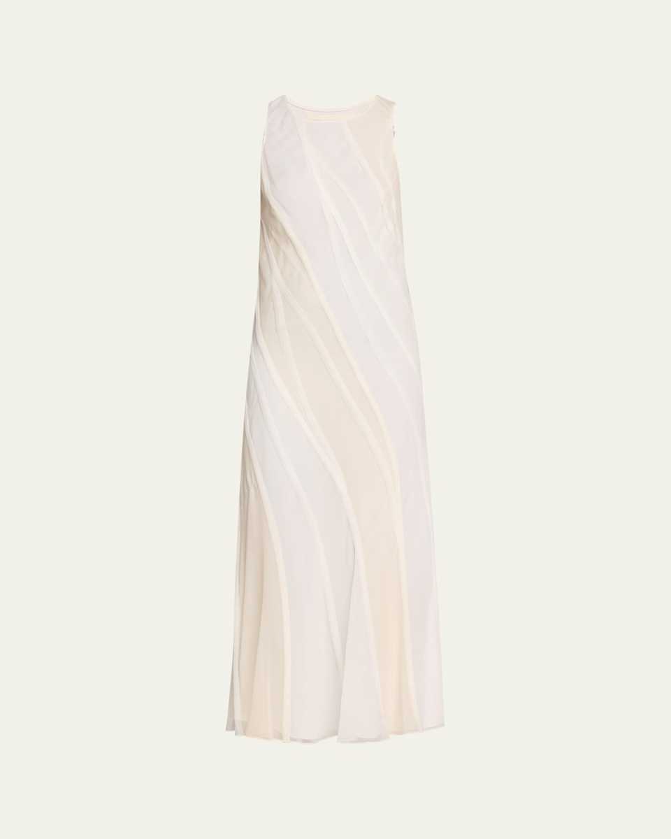 Racerback Wave Panelled Maxi Dress