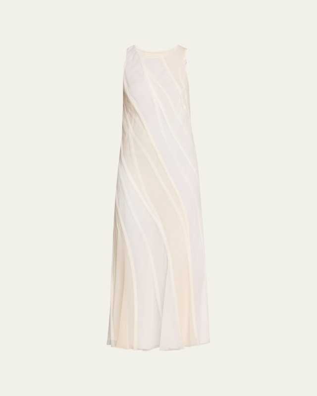 Racerback Wave Panelled Maxi Dress