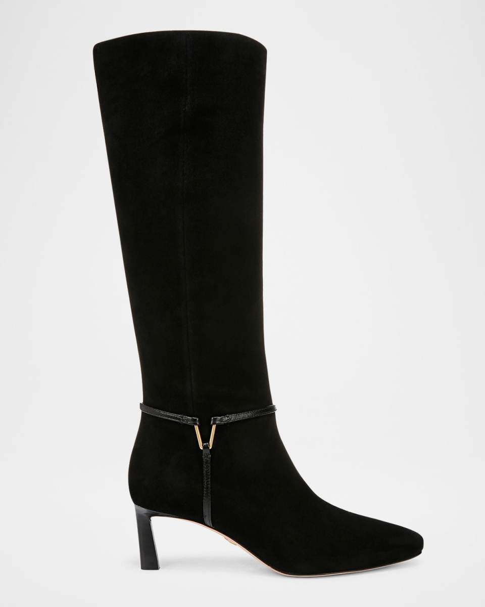 Kenzie Suede Harness Knee Boots
