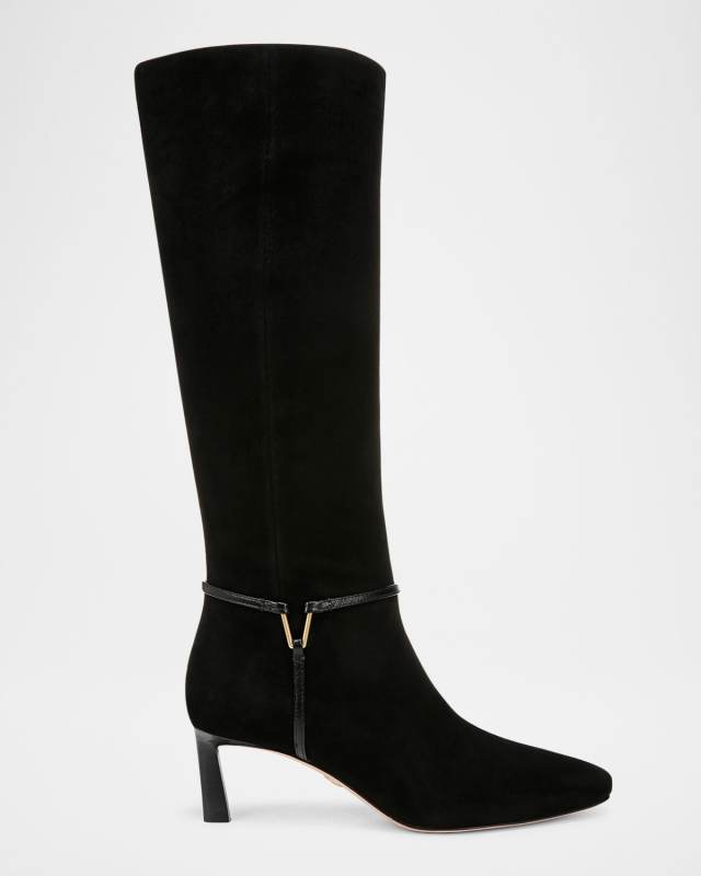 Kenzie Suede Harness Knee Boots