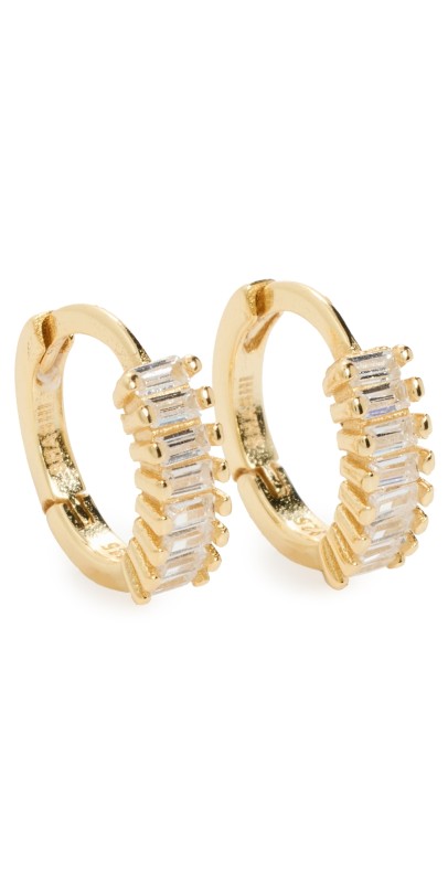 SHASHI Teagan Huggie Earrings Gold