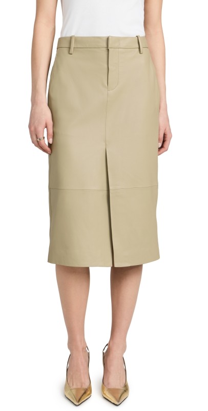 Vince Leather Trouser Front Skirt Seed