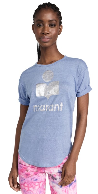 Isabel Marant Étoile Koldi T-Shirt Blue/Silver
