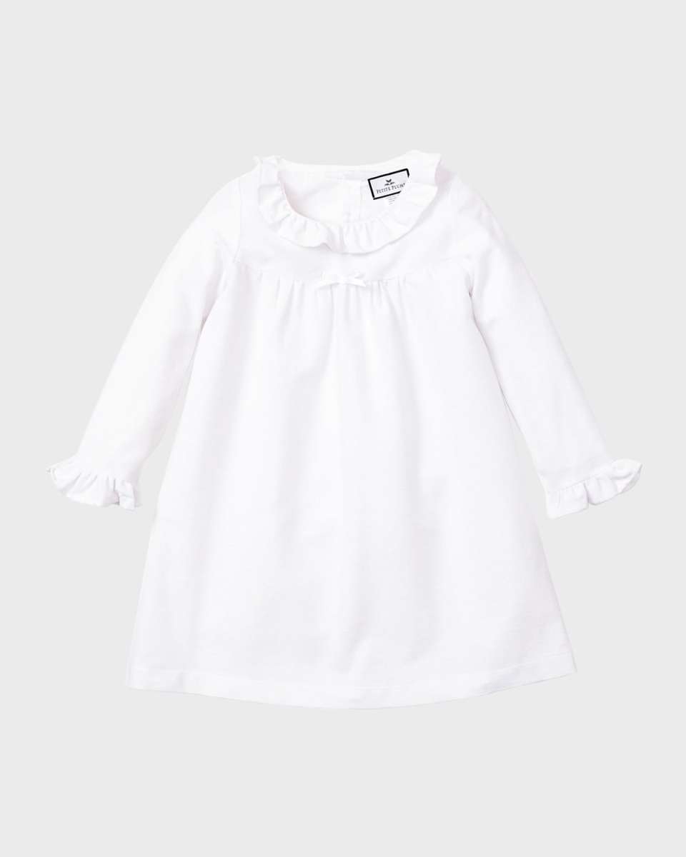 Girl's Seraphine Solid Flannel Nightgown, Size 6M-14