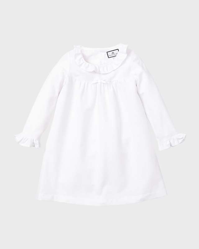 Girl's Seraphine Solid Flannel Nightgown, Size 6M-14
